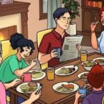 Der er en skjult fejl i billedet af en familiemiddag: